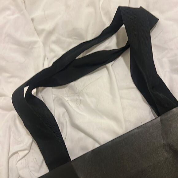 SAINT LAURANT Black Shopping Bag - Black Ribbon Handle - Excellent Condition - Picture 2 of 4